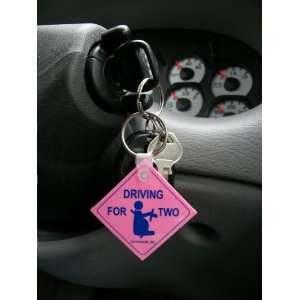  Expectant Mother Key Chain Tag  Driving For Two Baby