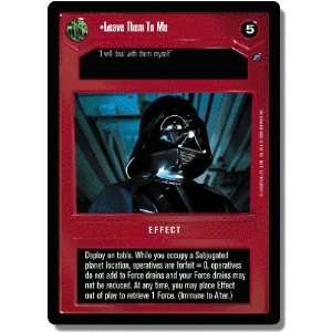    Star Wars CCG Death Star 2 II Common Leave Them To Me Toys & Games