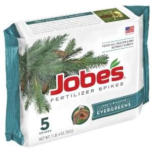  Jobes Evergreen Outdoor Fertilizer Food Spikes   5 Pack 