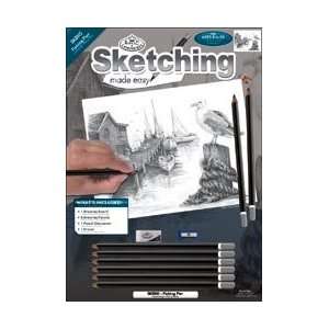  Royal Brush Sketching Made Easy Kit 8.75X11.375 Fishing 
