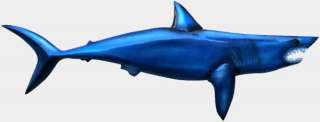 Shortfin Mako Shark Fish Mount 51 Replica Wood Carving Wall Chainsaw 