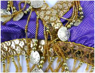 10styles Colorful citicall gold coins belly dance costume top bra