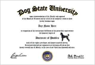 Poodles Diploma   Black Poodle Lover Diploma  