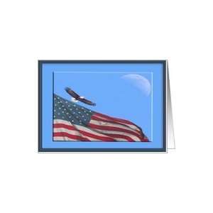  Eagle and Our Flag, Happy Flag Day Card Health & Personal 