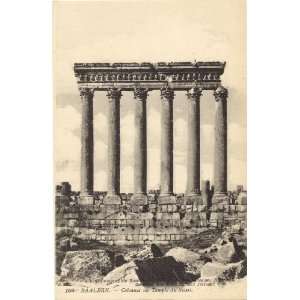   Vintage Postcard Temple of the Sun   Baalbek Lebanon 