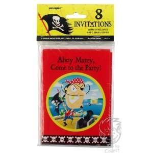 Gold Tooth Pirate Invitations 8 Count