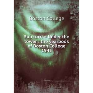  Sub turri  Under the tower  the yearbook of Boston 