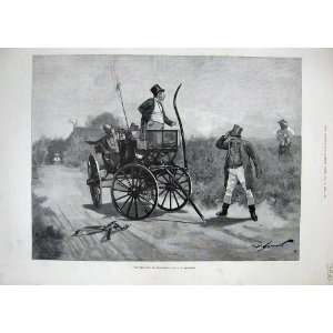   1892 Seymour Fine Art Carriage Country Road Accident