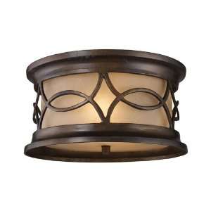  Burlington Gate 2 Light Outdoor Flush Mount In Hazelnut 