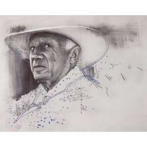  Pablo Picasso by Herbert Joos. Size 28 inches width by 22 