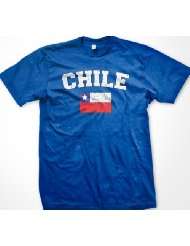 Chile Flag International Soccer T shirt, Chilean Soccer Mens T shirt