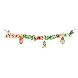  Hang Your Hope On Him Jointed Banner   Party Decorations 