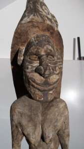 GREAT OLD SEPIK FIGURE WITH HORNBILL PAPUA NEW GUINEA  