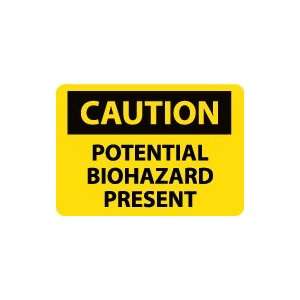   CAUTION Potential Biohazard Present Safety Sign