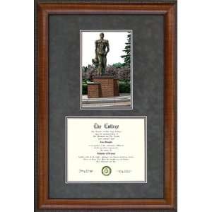  Michigan State Document Frame with Spartan Statue 