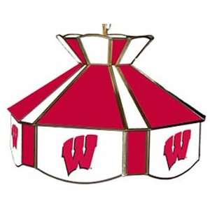  University of Wisconsin Badgers Stained Glass Swag Lamp 