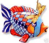 ADORABLE GIGGLE FISH ORNAMENT BY DIANE ARTWARE  