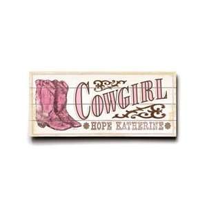  large personalized cowgirl wall art