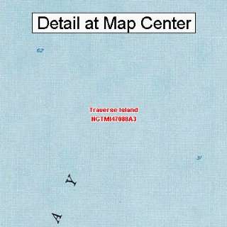  USGS Topographic Quadrangle Map   Traverse Island 