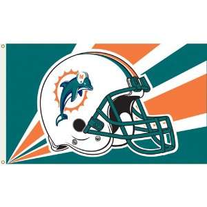   Miami Dolphins NFL Helmet Design 3x5 Banner Flag 