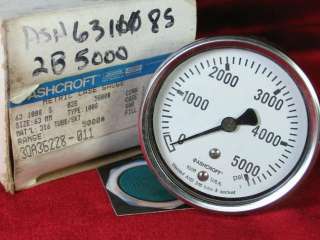 63 1008 S 02B Ashcroft 5000 psi 63mm Pressure Gauge  
