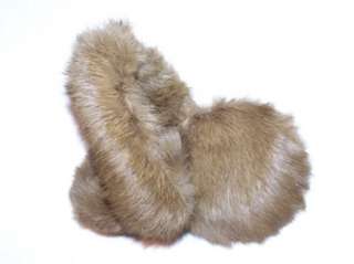REAL Rex RABBIT brown EARMUFFS VALENTINES DAY GIFT  