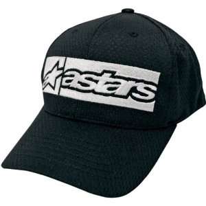 Alpinestars Poly Mesh Mens Flexfit Race Wear Hat/Cap   Black / Small 