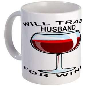 Wine For Husband Wine Mug by  