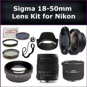  Zoom Lens Kit For Nikon D SLRs. Includes Sigma 18 50mm Lens, Sigma 