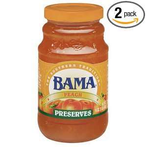 Bama Peach Preserves   2 Pack  Grocery & Gourmet Food