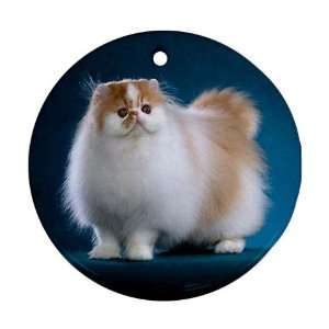  Persian Cat Ornament round porcelain Christmas Great Gift 
