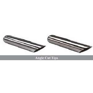 Exhaust Tips 4 inlet; 12 x 3 OD; angle cut tips; Chrome Plated 
