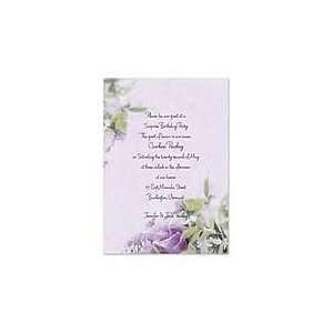 Lilac Flowers Invitation Wedding Invitations