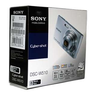 NEW 2012 Sony Cyber Shot 12.1 MP Digital Camera Black 2.7 LCD DSC 