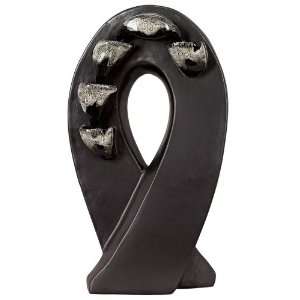  Black Looped Ribbon Indoor Ceramic Fountain