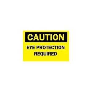 BRADY 22400 Sign,10X14,Caution Eye Protection  Industrial 