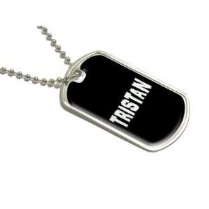 Tristan   Name Military Dog Tag Luggage Keychain