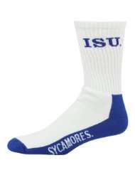 NCAA Indiana State Sycamores Youth Tri Color Team Logo Crew Socks