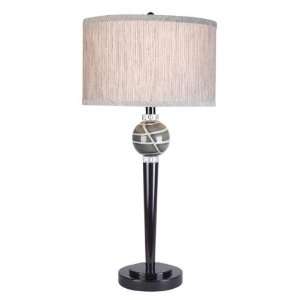  Trend Lighting TT1276 One Light Gray Table Lamp Ebony 