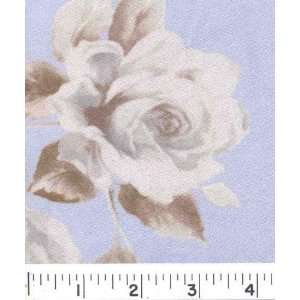  48 Wide STRETCH CREPE PERIWINKLE FLORAL Fabric By The 