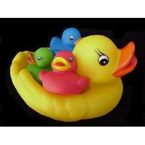  Multi Color Rubber Duck Family of 4 