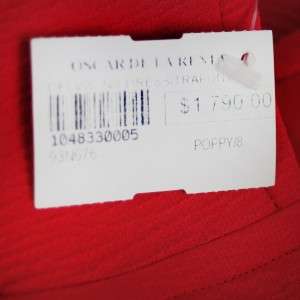 OSCAR DE LA RENTA S/09 Runway Poppy SF Silk Wool Crepe Sheath Dress 