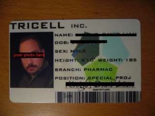 Resident Evil 5 Tricell ID Card Customize it RE5 Prop  