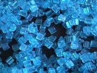 Marine Aqua Blue Teal Triangle Czech Seed Beads 5mm  