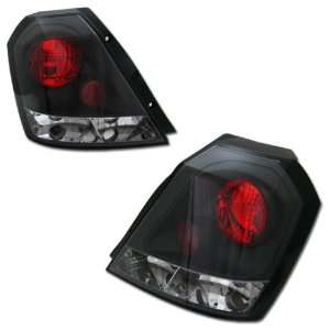 Chevy Aveo Tail Lights Black Clear Taillights 2004 2005 2006 2007 04 
