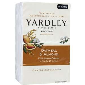 Yardley of London Naturally Moisturizing Bar Soap Oatmeal & Almond 3+1 