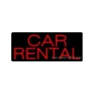  Car Rental LED Sign 11 x 27
