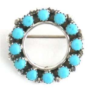  Zuni Turquoise Petitpoint Pin Jewelry