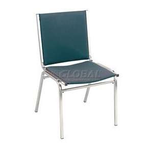 Durable Multi Purpose Armless Stack Chair   1 Thick Seat Denim Fabric