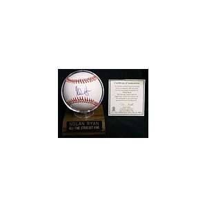   Ryan Autographed Baseball with Display (Scoreboard)